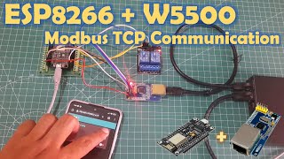 ESP8266 with W5500 Ethernet Shield for Modbus TCP Communication [upl. by Morgenthaler]