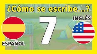 Cómo Se Escribe El Número 7 😁🧠👁️En Español e Inglés  SIETE  SEVEN [upl. by Jarietta]