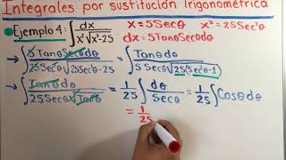 Integración por sustitución Trigonométrica  Cálculo Integral [upl. by Oderfla927]