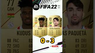 LUCAS PAQUETÁ VS KUDUS FIFA COMPARISON 😱🔥 eafc24 fifa shorts [upl. by Pall]