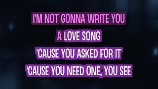 Love Song Karaoke  Sara Bareilles [upl. by Annohsak]