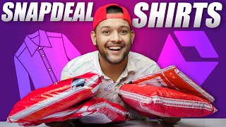 BEST BUDGET CASUAL SHIRTS FOR MEN ON SNAPDEAL 🔥 Shirt Haul Review 2023  ONE CHANCE [upl. by Rother]