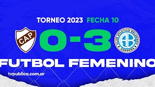 Platense vs Belgrano de Cordoba Fecha 10 Copa de la Liga Profesional Femenina YPF 2023 [upl. by Ursola227]