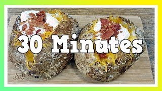 How To Make Baked Potatoes Fast [upl. by Ahsieuqal]