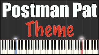 Postman Pat  Theme  Piano Tutorial [upl. by Marylou]