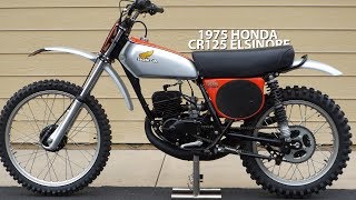 1975 Honda CR125 Elsinore  Tom Whites Museum [upl. by Ztnarf]