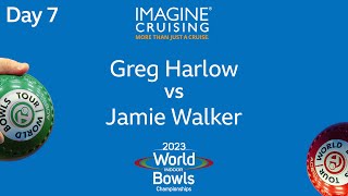 World Indoor Bowls Championship 2023  Greg Harlow vs Jamie Walker  Day 7 Match 3 [upl. by Broucek287]