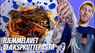 Hjemmelavet pasta med dansk blæksprutte i marinara sauce  Opskrifter  P Clausens Fiskehandel [upl. by Nirret]