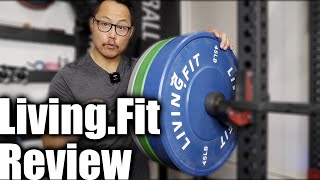 LivingFit Barbell amp Bumper Plate Review  Do you NEED branding [upl. by Rafferty]