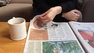 ASMR Newspaper Page Turning Sipping Coffee Intoxicating Sounds Sleep Help Relaxation [upl. by Aztiley]