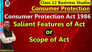 Features of Consumer Protection Act 1986  Consumer Protection Class 12 Business Studies [upl. by Tnattirb]