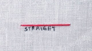 How to do a Straight Stitch [upl. by Jan]