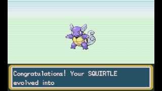 Squirtle evolves into Wartortle  Pokemon Fire Red [upl. by Telfer]