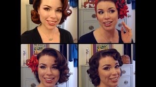 Easy 50s Pin Curl Styles for Shoulder Length Hair [upl. by Fi678]