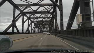 Crossing Pulaski Skyway Bridge New Jersey [upl. by Biron42]