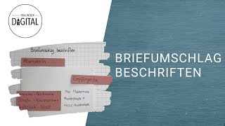 Briefumschlag beschriften  schnell erklärt inkl Arbeitsblatt [upl. by Buatti]