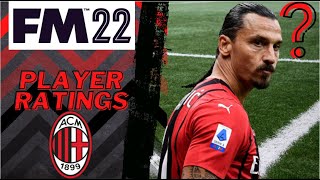 FM22  AC MILAN  PLAYER RATINGS SPECIAL  FM22 FootballManager2022 [upl. by Ykcaj]