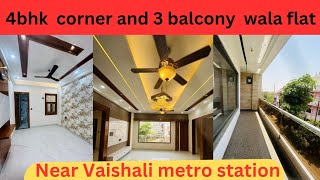 4bhk luxury builder flat for sale in vaishali  180 gaz  near to delhi  freehold property [upl. by Ennayelhsa]