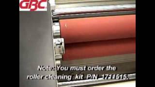 GBC Catena 65  1715840  Cleaning the Heat Rollers Demo Video [upl. by Ardnovahs]