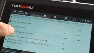 How to Raise MercedesBenz Air Suspension Using the YOUCANIC Scanner wo Starting Engine [upl. by Boggers578]