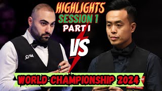 Hossein Vafaei vs Marco Fu  World Championship Snooker 2024  Session 1  Part 1 [upl. by Garrik]