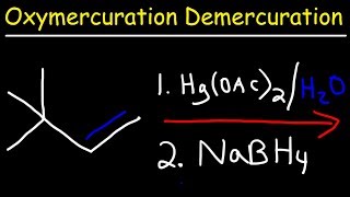 Oxymercuration Demercuration Reaction Mechanism [upl. by Ehcar]