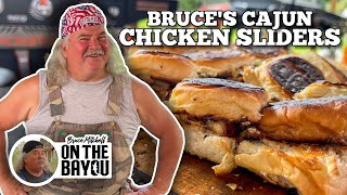 Bruce Mitchells Cajun Chicken Sliders  Blackstone Griddles [upl. by Oecam71]