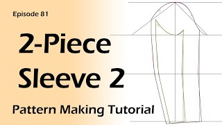 2Piece Sleeve Pattern Making for Blazers Pattern Making Tutorial [upl. by Bigner]