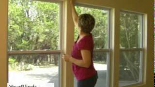 How to Install Roller Shades  Outside Mount  YourBlindscom DIY [upl. by Archaimbaud]