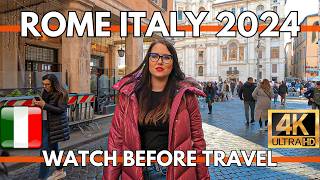 ROME ITALY 2024 ColosseumSpanish StepsTrevi FountainTrasteverePiazza NavonaPantheon 4K Walk UHD [upl. by Winson774]