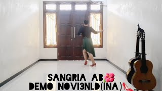 Sangria AB  Line Dance Paulette ChangUSA Absolute Beginner [upl. by Yasu]