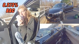 Extremely Intoxicated Woman Crashes Into a Bridge at Almost 5 TIMES LEGAL LIMIT [upl. by Scottie]