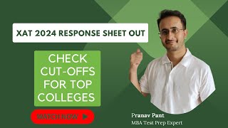 XAT 2024 Response Sheet Out  Expected Cutoffs for top colleges  Score vs Percentile [upl. by Whitby492]