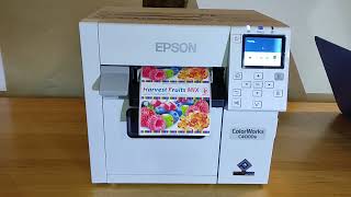 Unboxing the NEW Epson C4000e Colour Label Printer [upl. by Adyht]