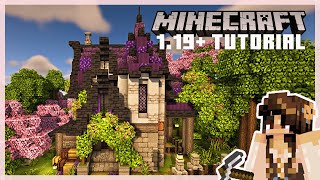 Minecraft 119  Medieval Amethyst Survival House Tutorial  GoddessofCrows Minecraft [upl. by Lleksah]