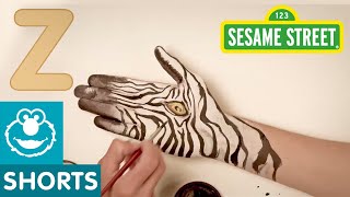 Sesame Street Z is for Zebra  Hand Painting [upl. by Harned]