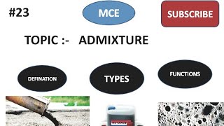 WHAT IS ADMIXTURE DIFFERENT TYPES OF ADMIXTURE AND THERE FUNCTION amp USESMISSIONCIVILENGINEERING [upl. by Aleahcim17]