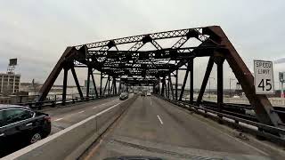 4K Driving Around New Jersey NJ Route 1 9 Pulaski Skyway Bridge Highway 03032023 ASMR 1 [upl. by Nomelihp]