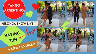 💞TANGO ARGENTINO ➳ MILONGA SHOW 👏 FABIAN Y MICHAELA 2021 💞  quotPorteña Lindaquot Street Tango MÜNCHEN [upl. by Alurd]