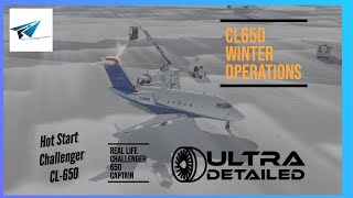 Hot Start Challenger 650  Winter Operations  XPlane 11 [upl. by Darcia940]