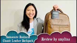 Samsonite Business Classic Leather Backpack [upl. by Yelra179]