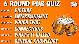 Virtual Pub Quiz 6 Rounds Picture Entertainment WhichTwo Whats It Called General Knowledge 56 [upl. by Per91]