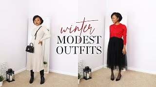 Modest Outfits for Winter 2020  Modest Dress for Women Lookbook [upl. by Heddi353]