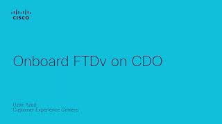 How to onboard FTDv on CDO [upl. by Eelynnhoj]