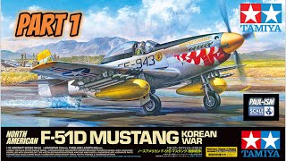 Part 1  Tamiya 132 F51 Mustang Video Build [upl. by Hterrag]