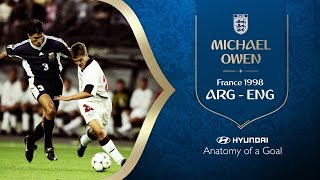 Michael Owen Goal  Argentina v England  1998 FIFA World Cup [upl. by Elissa753]