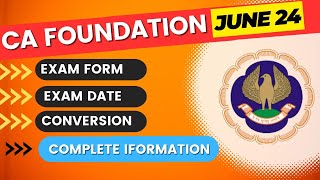 CA Foundation June 2024 Exam Date  CA Foundation June 2024 Exam Form Date  Complete Info by ICAI [upl. by Hbaruas]