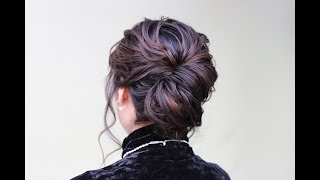 Modern French Twist perfect for medium length hair [upl. by Aimit]