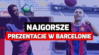 NAJGORSZE PREZENTACJE piłkarzy FC Barcelony  FANGOLPL [upl. by Murtha]