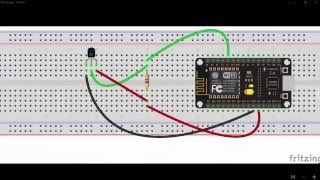 ds18b20 with Esp8266 NodeMcu [upl. by Odlavso]